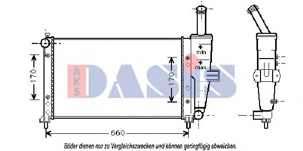 Радиатор, охлаждение двигателя AKS DASIS 081400N