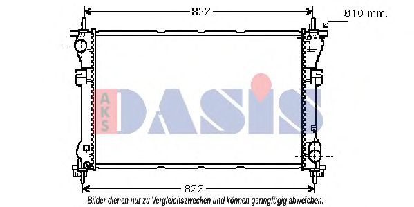 Радиатор, охлаждение двигателя AKS DASIS 090000N