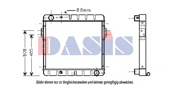Радиатор, охлаждение двигателя AKS DASIS 090058N