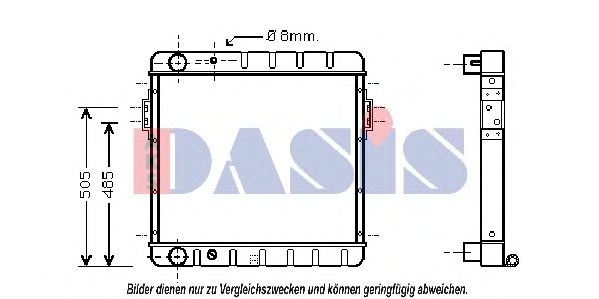 Радиатор, охлаждение двигателя AKS DASIS 090063N