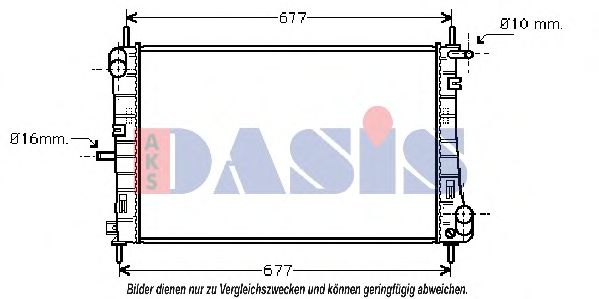 Радиатор, охлаждение двигателя AKS DASIS 090073N