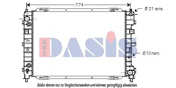 Радиатор, охлаждение двигателя AKS DASIS 090084N