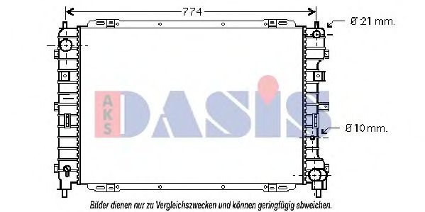 Радиатор, охлаждение двигателя AKS DASIS 090085N