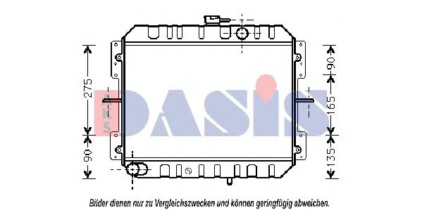 Радиатор, охлаждение двигателя AKS DASIS 091380N