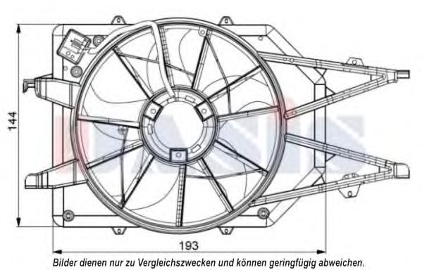 Вентилятор, охлаждение двигателя AKS DASIS 098056N