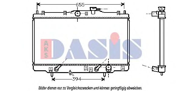 Радиатор, охлаждение двигателя AKS DASIS 100210N