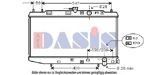 Радиатор, охлаждение двигателя AKS DASIS 100350N