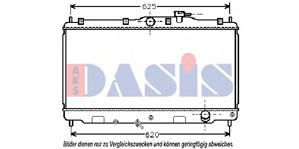 Радиатор, охлаждение двигателя AKS DASIS 100360N