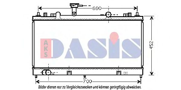 Радиатор, охлаждение двигателя AKS DASIS 110032N