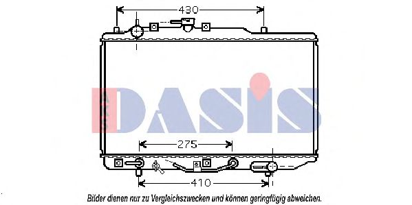 Радиатор, охлаждение двигателя AKS DASIS 110047N