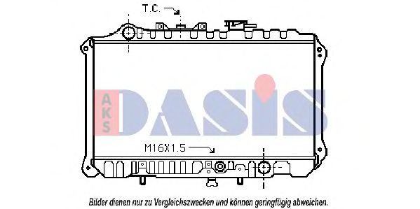 Радиатор, охлаждение двигателя AKS DASIS 110150N