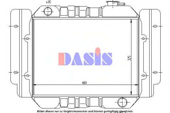Радиатор, охлаждение двигателя AKS DASIS 110160N