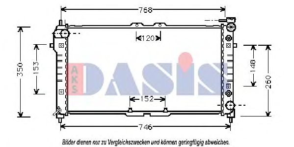 Радиатор, охлаждение двигателя AKS DASIS 110910N