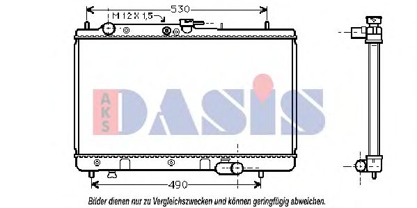 Радиатор, охлаждение двигателя AKS DASIS 110960N