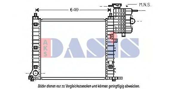 Радиатор, охлаждение двигателя AKS DASIS 120070N