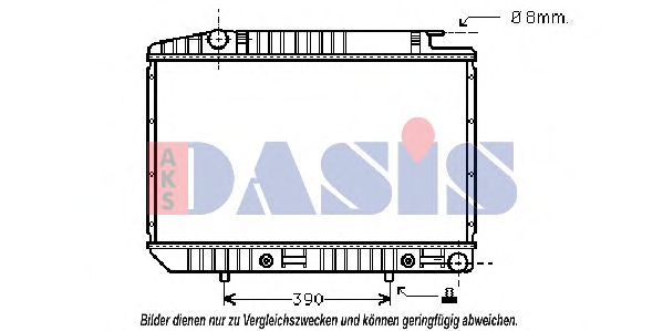 Радиатор, охлаждение двигателя AKS DASIS 121670N