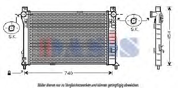 Радиатор, охлаждение двигателя AKS DASIS 121720N