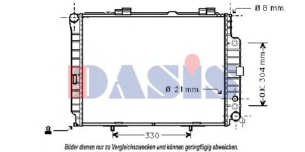 Радиатор, охлаждение двигателя AKS DASIS 122590N