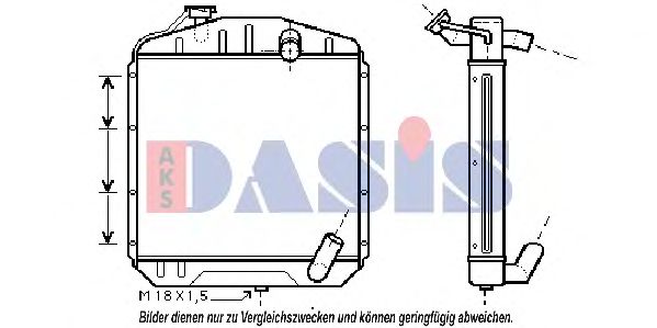 Радиатор, охлаждение двигателя AKS DASIS ME2134