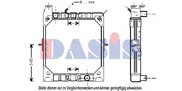 Радиатор, охлаждение двигателя AKS DASIS 130660N