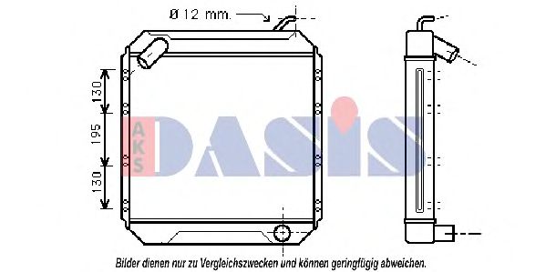 Радиатор, охлаждение двигателя AKS DASIS 130890T