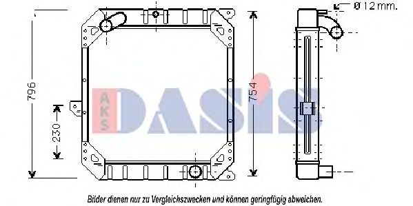 Радиатор, охлаждение двигателя AKS DASIS 131340N