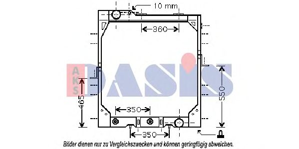 Радиатор, охлаждение двигателя AKS DASIS 131450N