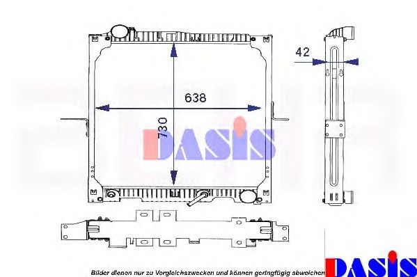 Радиатор, охлаждение двигателя AKS DASIS 132370N