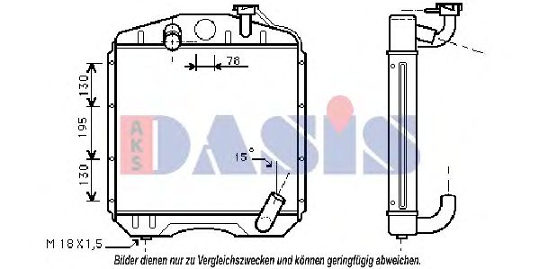 Радиатор, охлаждение двигателя AKS DASIS 134530T