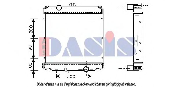 Радиатор, охлаждение двигателя AKS DASIS 02163001