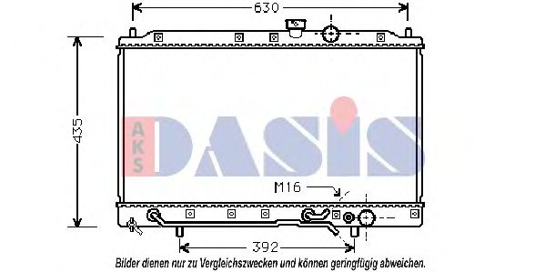 Радиатор, охлаждение двигателя AKS DASIS 140054N