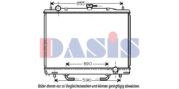 Радиатор, охлаждение двигателя AKS DASIS 140061N