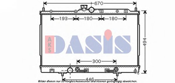 Радиатор, охлаждение двигателя AKS DASIS 140085N