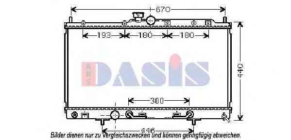 Радиатор, охлаждение двигателя AKS DASIS 140096N