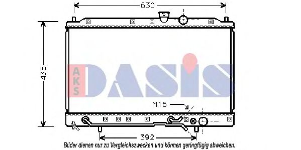 Радиатор, охлаждение двигателя AKS DASIS 140110N