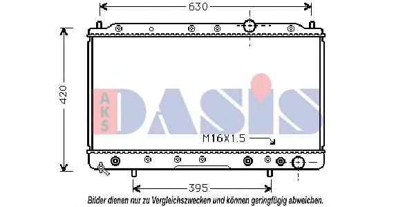 Радиатор, охлаждение двигателя AKS DASIS 140950N