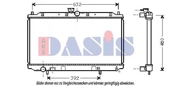 Радиатор, охлаждение двигателя AKS DASIS 141070N