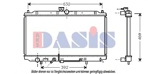 Радиатор, охлаждение двигателя AKS DASIS 141180N