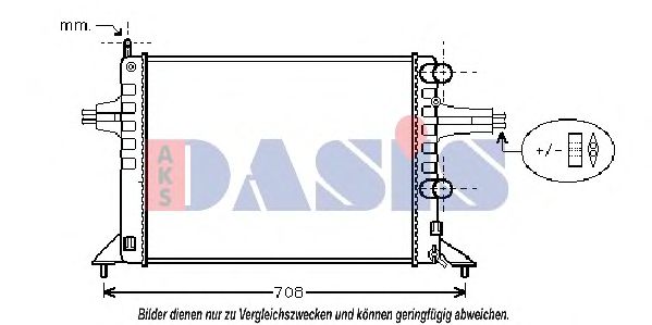 Радиатор, охлаждение двигателя AKS DASIS 151960N