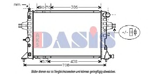 Радиатор, охлаждение двигателя AKS DASIS 151990N