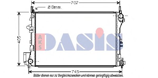 Радиатор, охлаждение двигателя AKS DASIS 152013N