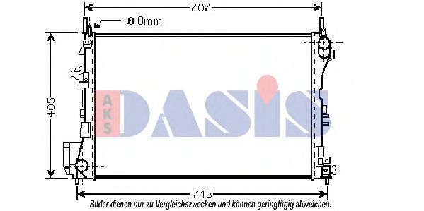 Радиатор, охлаждение двигателя AKS DASIS 152014N