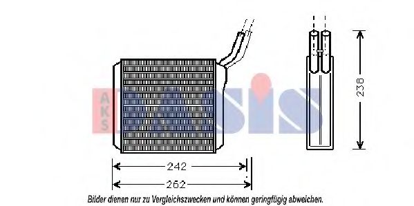 Теплообменник, отопление салона AKS DASIS 159210N