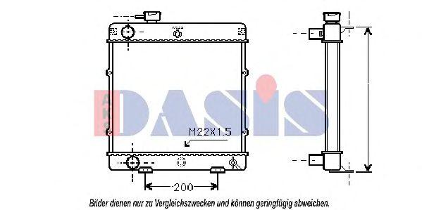 Радиатор, охлаждение двигателя AKS DASIS 160050N