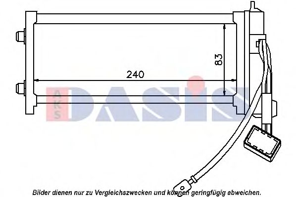 Теплообменник, отопление салона AKS DASIS 169003N