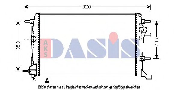 Радиатор, охлаждение двигателя AKS DASIS 180067N