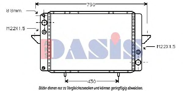 Радиатор, охлаждение двигателя AKS DASIS 181240N