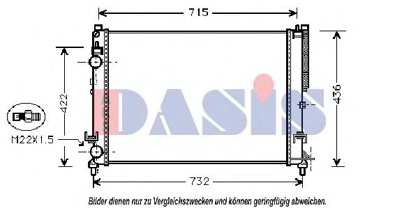 Радиатор, охлаждение двигателя AKS DASIS 181420N