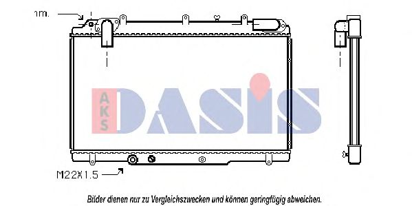 Радиатор, охлаждение двигателя AKS DASIS 181430N