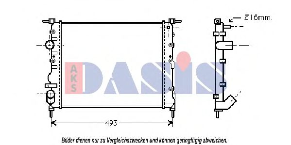 Радиатор, охлаждение двигателя AKS DASIS 181810N